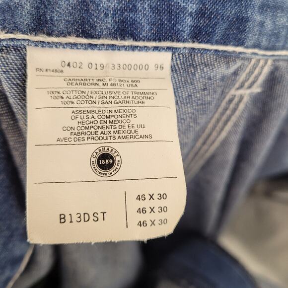 Carhartt carpenter blue baggy jeans size 46/30 Streetwear Workwear Heritage - Picture 3 of 9